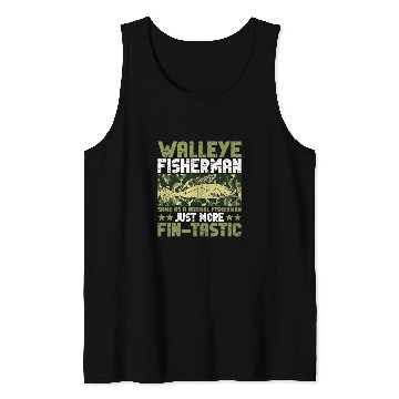 Discover Walleye Fisherman Design For Walleye Fishing Tank Tops