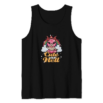 Discover Cute As Hell Soft Goth Aesthetic Goth Gothic Baphomet Tank Tops