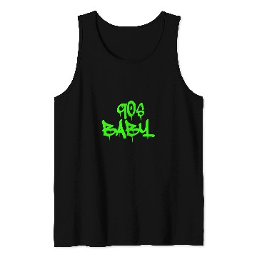 Discover CUTE 90S BABY LIME GREEN GRAFFITI CREATIVE COLLECTION Tank Tops