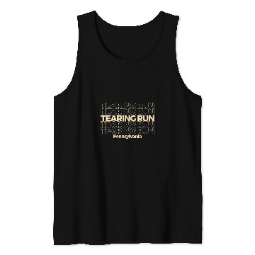 Discover vintages Tearing Run Pennsylvania Repeating Text Tank Tops
