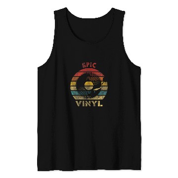 Discover Epic Vinyl Retro Record vintages Music Tank Tops