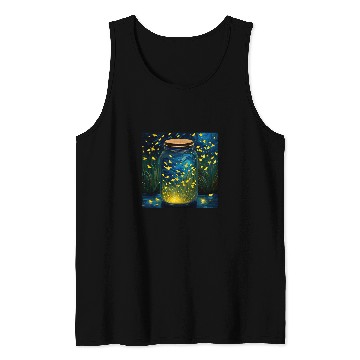 Discover Mystical Fireflies Nostalgic Nature Hiking Camping Product Tank Tops