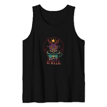 Discover Goats Lover Baphomet Cute As Hell Esoteric Cute Satanic Goats Occult Tank Tops