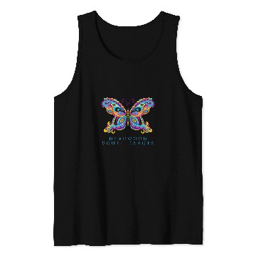 Discover Deadwood South Dakota Souvenir Butterfly Graphic 21 Tank Tops
