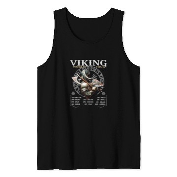 Discover Viking World Tour Denmark Viking Ship Tank Tops