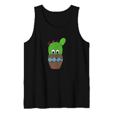 Discover Cute Beavers Tail Cactus In Earthen Pot Tank Tops
