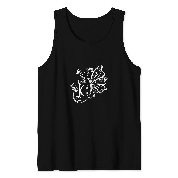 Discover Butterfly Grunge Fairycore Aesthetic Letter K Monogram Goth Tank Tops