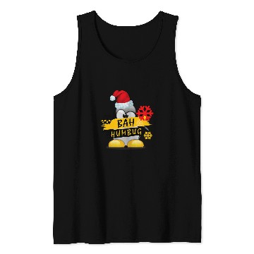 Discover Penguin Pet Black Christmas Tees Funny Penguin Bah Humbug s Tank Tops