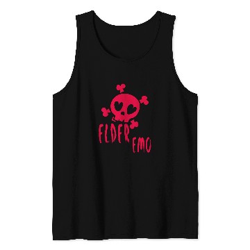 Discover Elder Emo Funny Emo Music Fan Scene Alternative 90s Kids Pun 2 Tank Tops