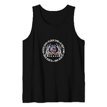 Discover Skeletons Skulls American Flag Elder Emo Skull Tank Tops