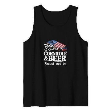 Discover Beer Fun When It Comes To Cornhole Beer Count Me In Funny Cornhole Tank Tops