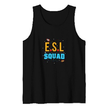 Discover English Second Language Teacher Team ESL Squad Language Tank Tops