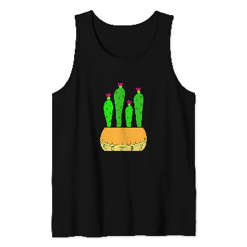Discover Delicate Melon Pot Cacti Tank Tops