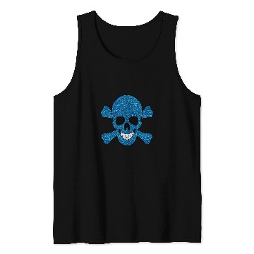 Discover Blue Pirate Skull And Crossbones Tank Tops
