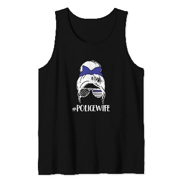 Discover Thin Blue Line Proud Police Wife Law Enforcement Officer Tank Tops