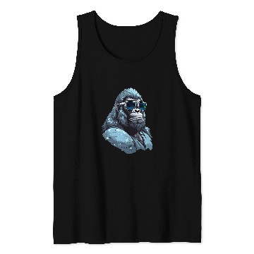 Discover Owl Pet Gorilla Face Angry Growling Scary Silverback Gorilla Tank Tops