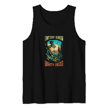 Discover Retro Bike Life Master of Gravity Checks Tank Tops
