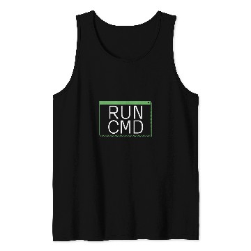 Discover RUN CMD Command prompt DOS Screen Tank Tops