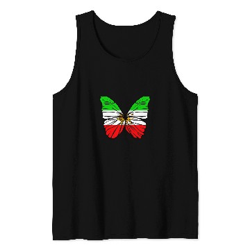 Discover Butterfly Lion Flag Iran Tank Tops