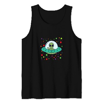 Discover Alien Spotted Spotty Dot Colored Spot Dotted Tank Tops