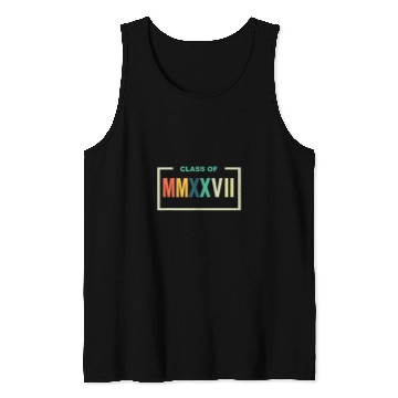 Discover Class of 2027 Roman Numerals Freshman Math Student Tank Tops
