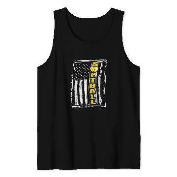 Discover Girls Softball Team American Pride vintages Teens Youth Tank Tops