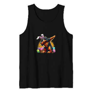 Discover Dabbings Easter Bunny Gordon Setter Dog 3 Tank Tops
