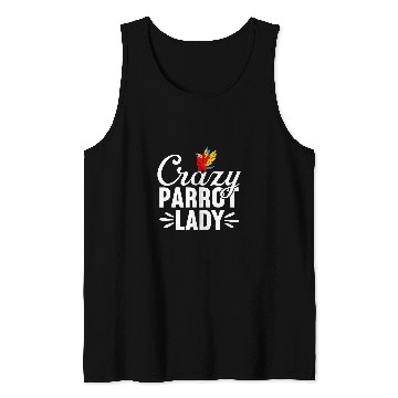 Discover crazys parrot lady scarlet macaw Tank Tops
