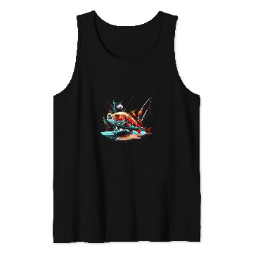 Discover Multi Color Fish Cool Design Graphic Fisherman Tank Tops