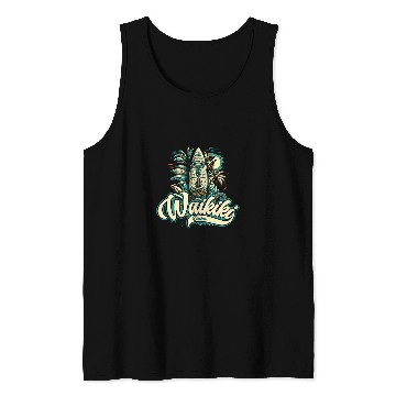 Discover Waikiki Beach Polynesian Hawaii Surf Design Tank Tops