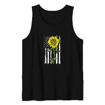 Discover American Flag Art Sunflower Hairstylist s Plus Size Tank Tops