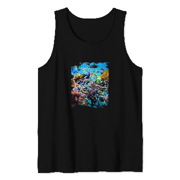Discover Turtle Pet Ocean Dolphin Shark Turtle Coral Sea Fish Orca Whale Reef Tank Tops