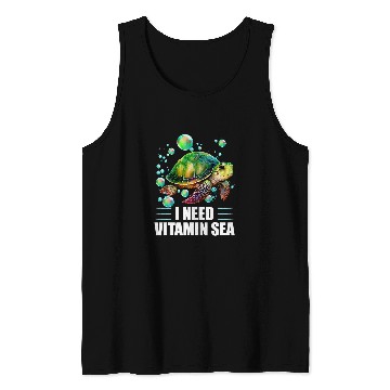 Discover Turtle Pet I Need Vitamin Sea Turtle Tank Tops