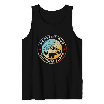 Discover Protect Our National Parks vintages Preserve Retro Hiking Tank Tops
