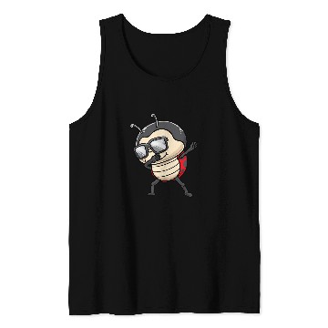 Discover Dabbings Ladybug With Sunglasses Insectologist Ladybird Tank Tops