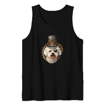 Discover Victorian Steampunk Bichon Frise Tank Tops