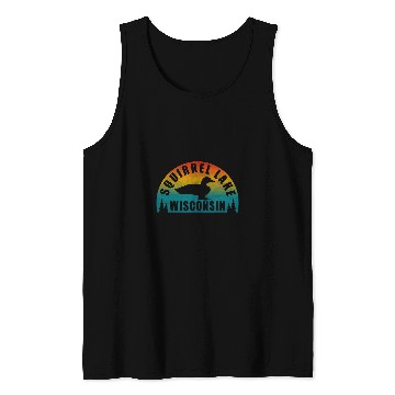Discover Squirrel Pet Lake Northern Wisconsin Sunset Loon Tank Tops