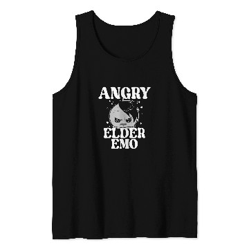 Discover Angry Elder Emo Funny Emo Music Fan Scene Alternative 90s Tank Tops