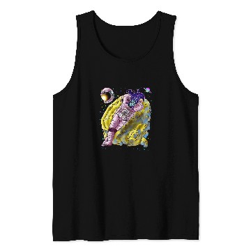 Discover Anime Alien Girl Astronaut Nostalgia Wave Design Tank Tops
