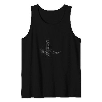 Discover Foggy Golden Gate Bridge Tank Tops
