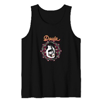 Discover Doula Floral Birth Companion Birth Coachs Assistant 9 Tank Tops