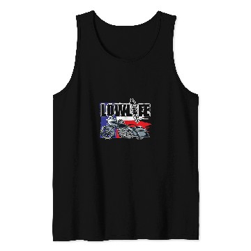 Discover Bagger Motorcycle Texas Flag  Chicano Vicla Lowrider Bikes Tank Tops