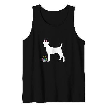 Discover Fox Terrier Easter Bunny Dog Silhouette Tank Tops