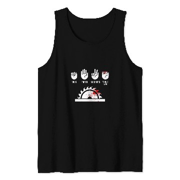 Discover Funny Carpenter Rock Paper Scissors Able Saw Tank Tops