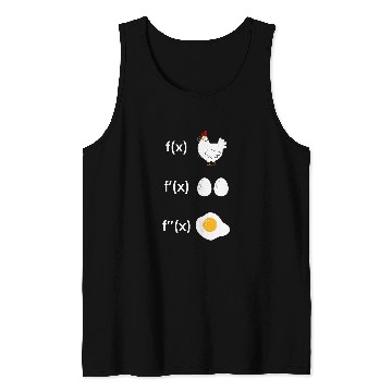 Discover Derivative Function Math Teacher Fried Egg Derivative Chicken Tank Tops
