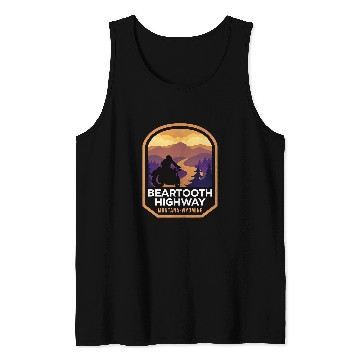 Discover Beartooth Highway Montana Wyoming Motorcycle Biker Tank Tops
