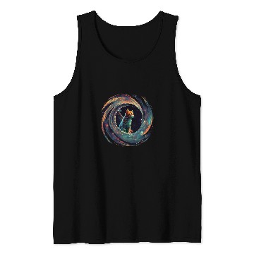 Discover Astronaut Outer Space Kitty on Galaxy Cat Lover Tank Tops