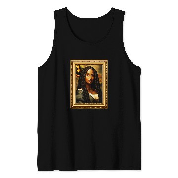 Discover African American Mona Lisa famous Leonardo Da Vinci Art Tank Tops
