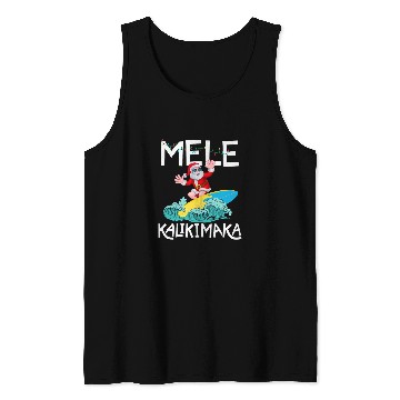 Discover Surf Life Mele Kalikimaka Hawaiian Christmas Hawaii Santa Surfing Tank Tops