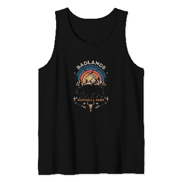 Discover Badlands National Park South Dakota Camping Hiking Vintage Tank Tops
